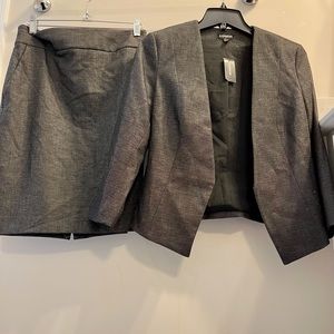 Express skirt suit blazer size 4/6 black